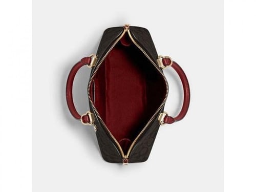 شنطة كوتش كاتي كلاسيك بني واسود أطراف احمر