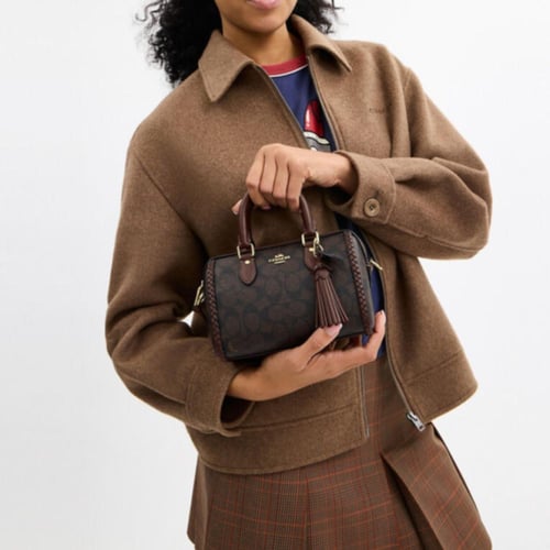 كوتش ميني روان بني بتطريز