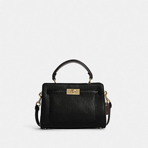 شنطة كوتش ميني مع مقبض يد اسود وعنابي