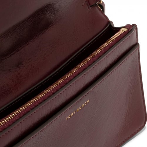 توري بورتش حقيبة كتف من الجلد المبطن فلامينقو