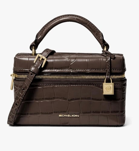 شنطه مايكل كورس جانا جلد تمساح بني