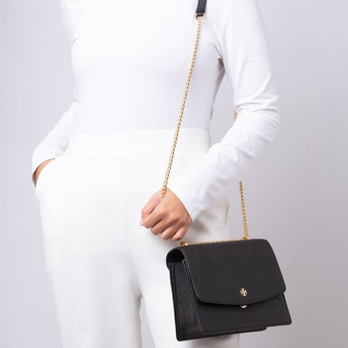 Tory Burch 63982 Emerson Mini Shoulder Bag Black ت...