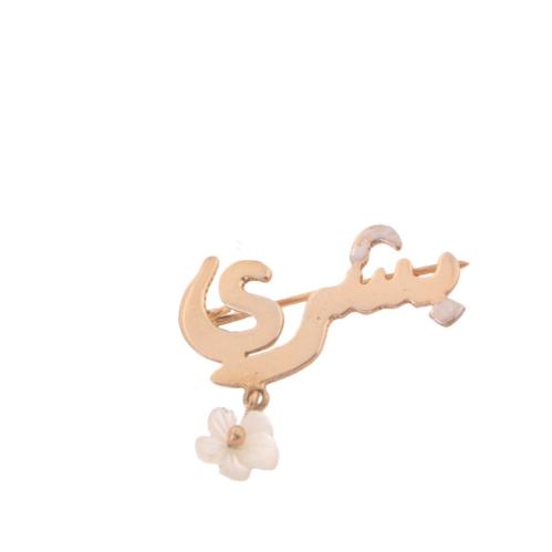 بروش اسم على وردة ابيض