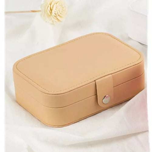 صندوق منظم للإكسسوارات لون بيج