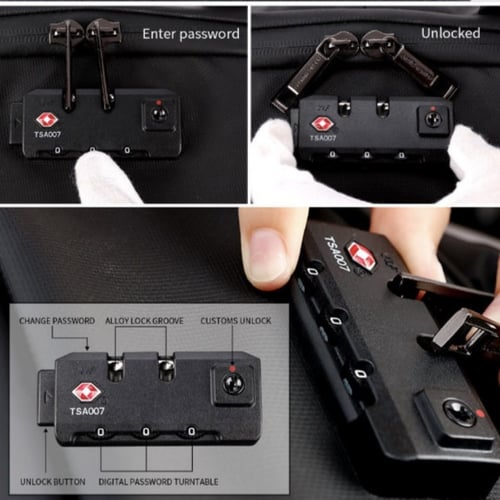 حقيبة ظهر لابتوب ذكية بقفل حماية ومنفذ USB لون أسو...