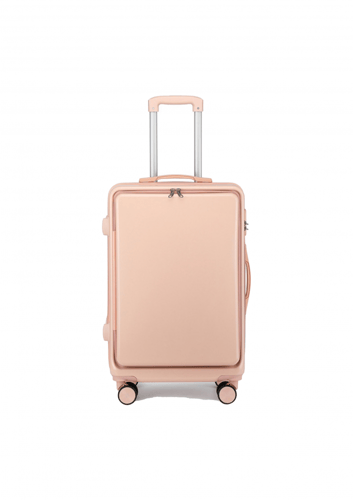 حقيبة اعمال 4 عجلات لون وردي