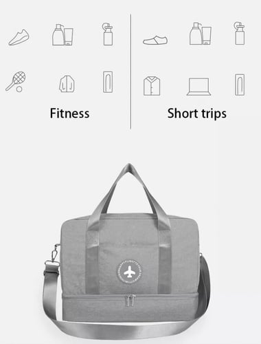 حقيبة مواليد متعددة الوظائف اللون رمادي