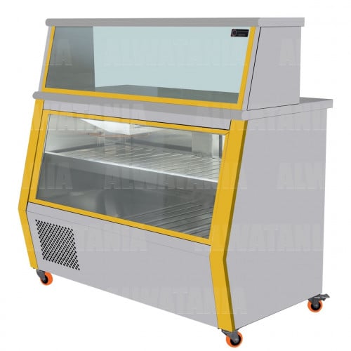 ثلاجة عرض عصيرات | سلطات موديل مائل (ذهبي)