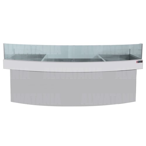 ثلاجة عرض أسماك مكشوفة ستانلس ستيل 304