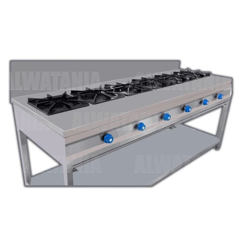 موقد غاز 6 عيون – تصميم احترافي من الستانلس ستيل