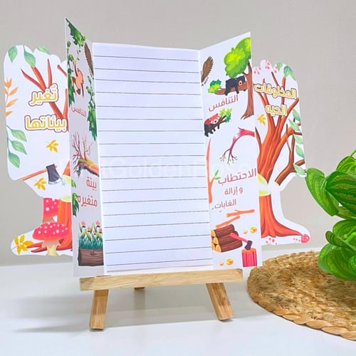 مطوية علوم ثالث ابتدائي جاهزة للكتابة درس المخلوقا...