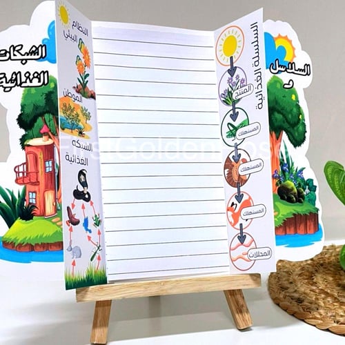 مطوية ثالث ابتدائي مادة العلوم درس السلاسل و الشبك...