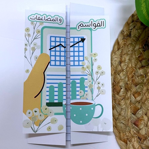 مطوية درس القواسم والمضاعفات - رياضيات خامس الترم...