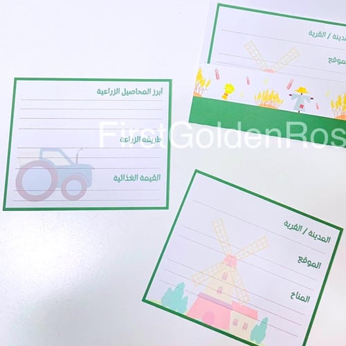 مطوية محاصيل من بلادي - مشروع لغتي ثاني ابتدائي ال...