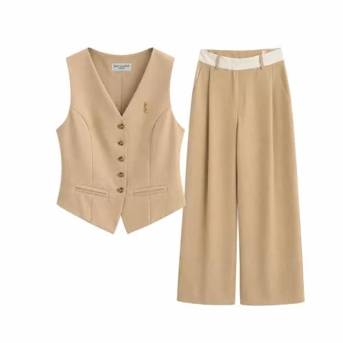 Saint Laurent set, two pieces, pants and vest