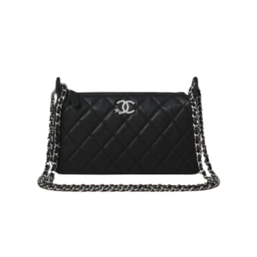 شنطة كتف شانيل بسلسلة وتأثير مبطن