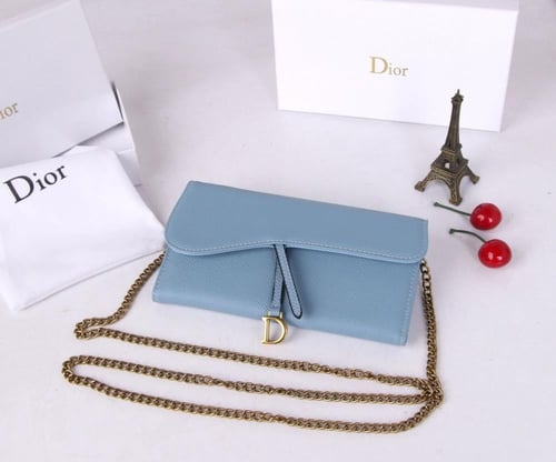 محفظة ديور سادل الطويلة مع سلسلة - Dior
