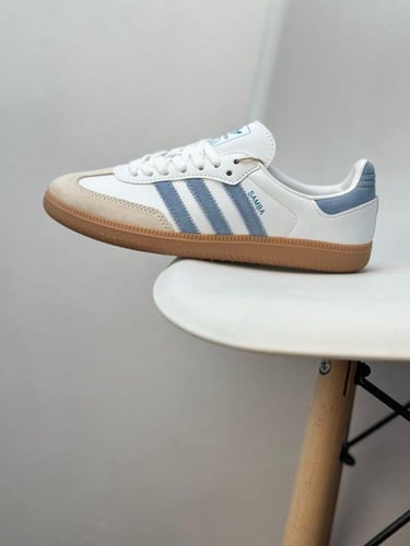 سنيكرز أديداس سامبا ديكون - جلد أبيض كلاسيكي