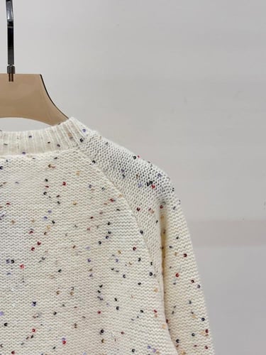 كارديجان مطرز بالورود من صوف الموهير ماركة سيلين