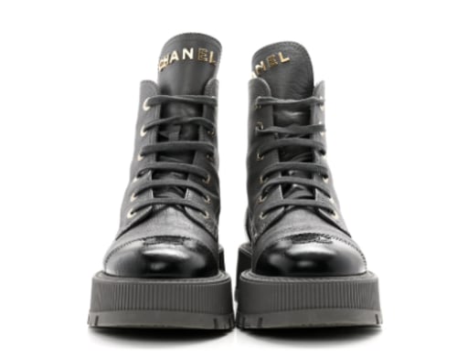 بوت من شانيل متوسط الطول مع كعب 4.5 سم