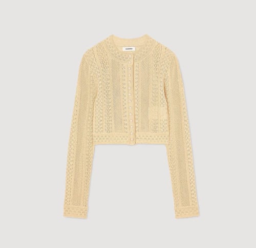 طقم ساندرو لينيت المحبوك بلوزة وتنورة