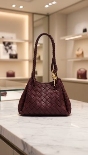 حقيبة باراشوت أنديامو صغيرة جلد مجدول