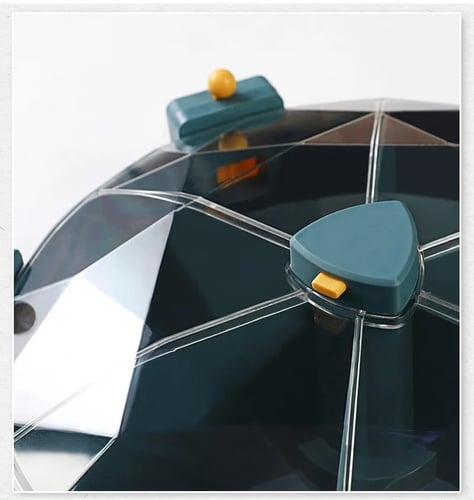 صندوق تخزين حبوب دوار مع 6 أقسام