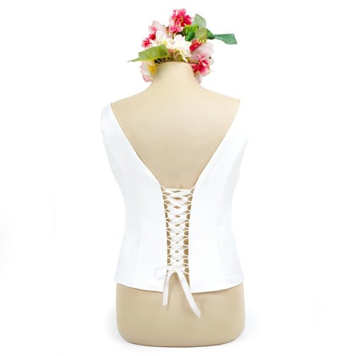 كورسية أبيض طويل