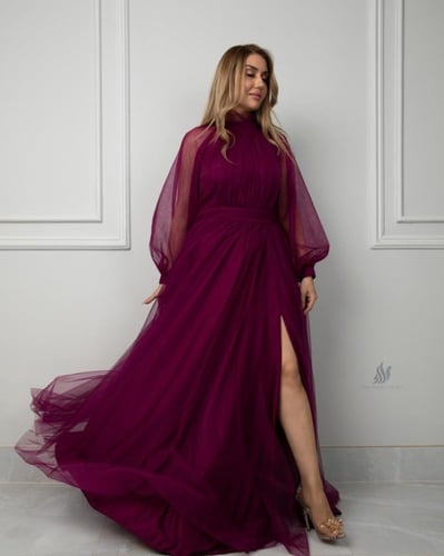 فستان تل ناعم