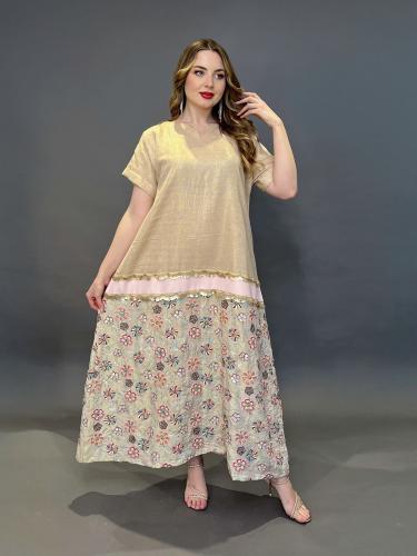 جلابية استقبال فاخرة ثلاث قطع مشكوكة بالكامل من ال...