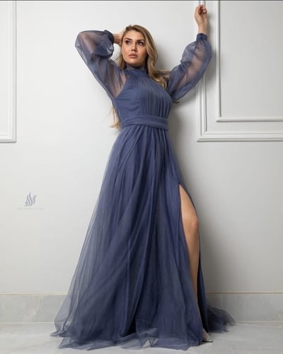 فستان تل ناعم