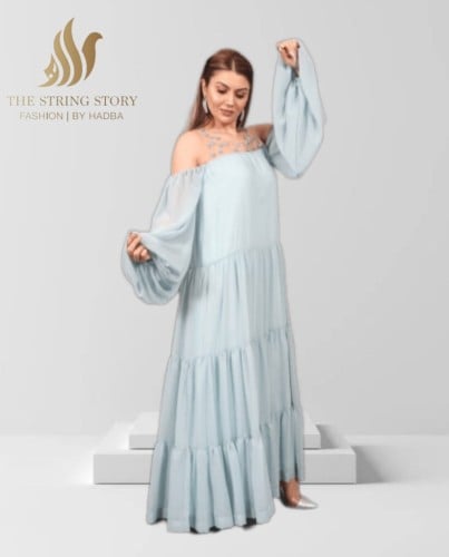 فستان سماوي شيفون