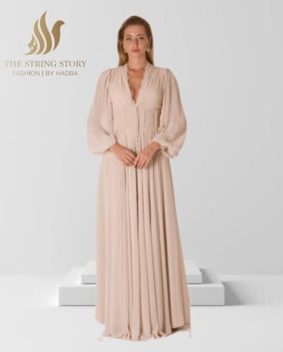 فستان ناعم بيج