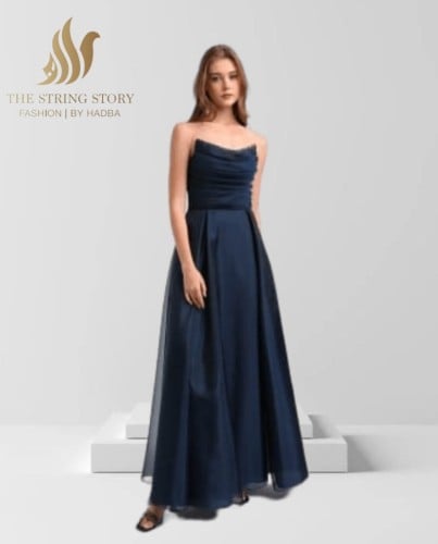 فستان تفتا ستريج مع لمعه خفيفه