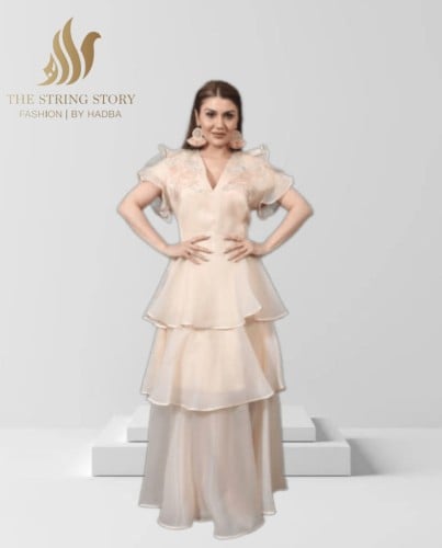 فستان سهرة طبقات اورجانزا فاخرة