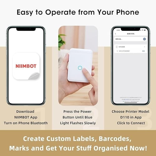 طابعة ملصقات D110 الحرارية