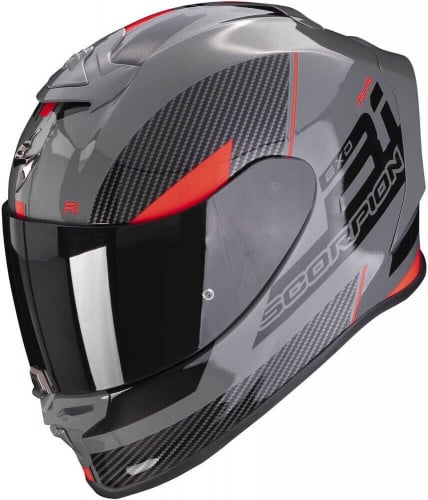 خوذه فل فيس سكوربيون EXO-R1 EVO رمادي واحمر