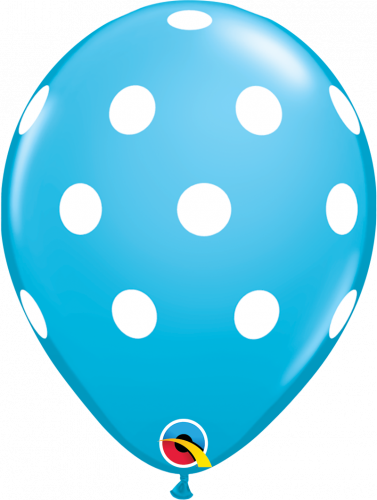 LA413 11" ROBINS EGG BIG POLKA DOTS 50CT 37224