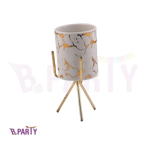 فازة رخامي رمادي مع قاعدة G0129