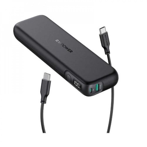 شاحن متنقل راف باور 15000 ملي امبير 30W تدعم تقنية...