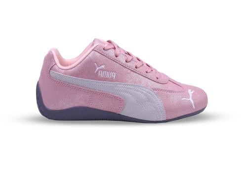 حذاء puma وردي بخطوط بيضاء