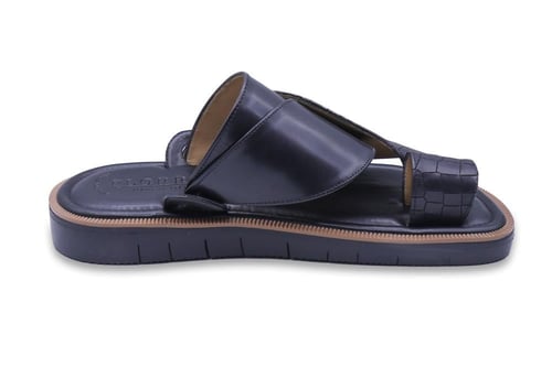 حذاء شرقي إيطالي تمساح اسود من فلورا