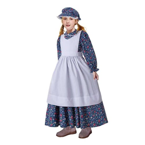 فستان بنات أسباني ريفي مع قبعة