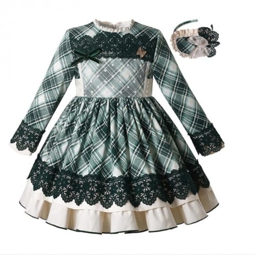 فستان أسباني مع طوق شعر