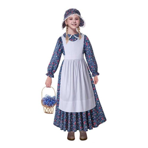 فستان بنات أسباني ريفي مع قبعة