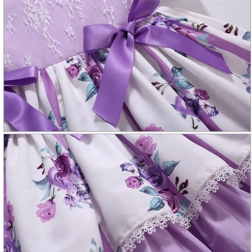 فستان بنات أسباني منفوش مع طوق شعر