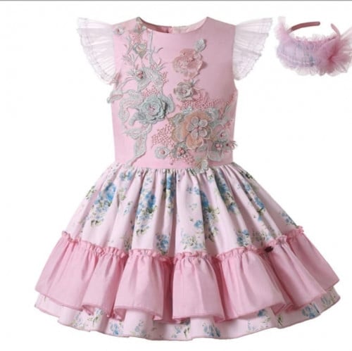 فستان بنات أسباني مع طوق شعر