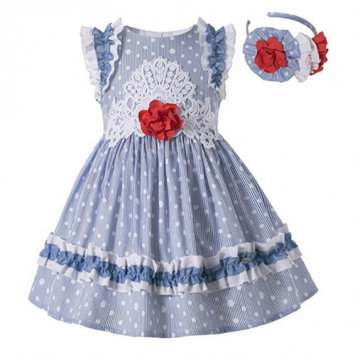 فستان أسباني مع طوق شعر