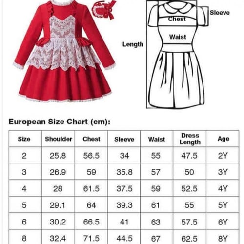 فستان بنات أسباني مع طوق شعر