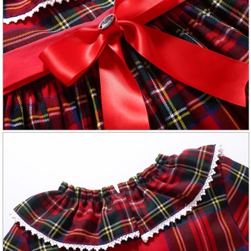 فستان بنات أسباني خريفي مع طوق